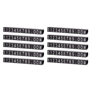 10 sets combined price labels easy installation digits number pricing tags for phone laptop jewelry counter display