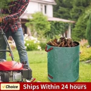 portable leaf grass container large capacity reusable trash storage container waterproof pp woven bag for lawn yard pool